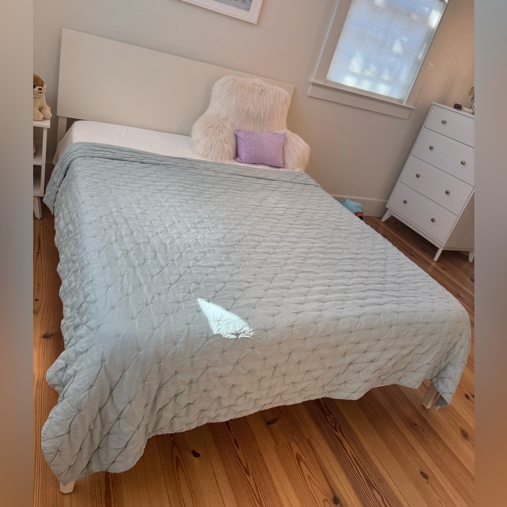 Pottery Barn Teen Queen Mint Green/Light Blue Quilt